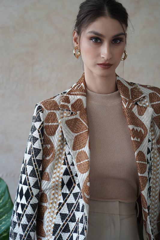 Mahogany Linen Blazer