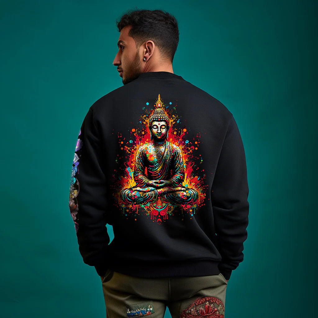Buddha Printed Sweatshirts for Men | Spiritual & Stylish Wear