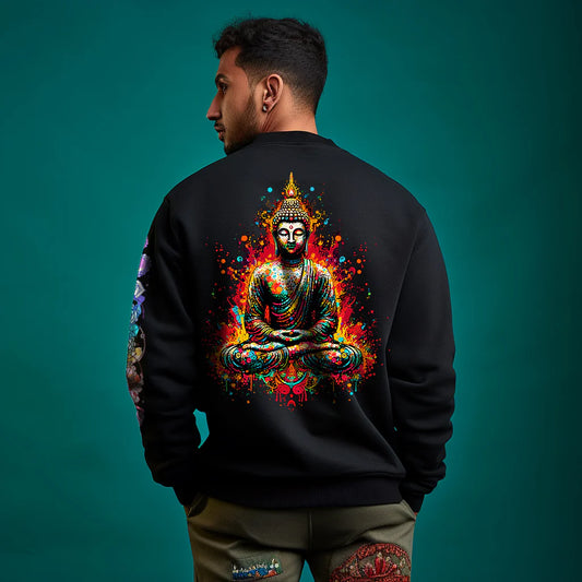 Buddha Printed Sweatshirts for Men | Spiritual & Stylish Wear