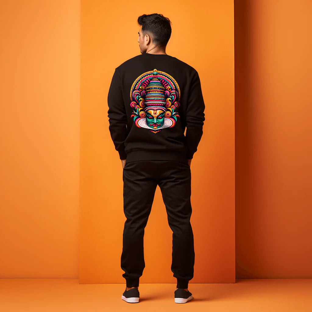 Bharatnatyam Dance Style Printed Sweatshirt for Men