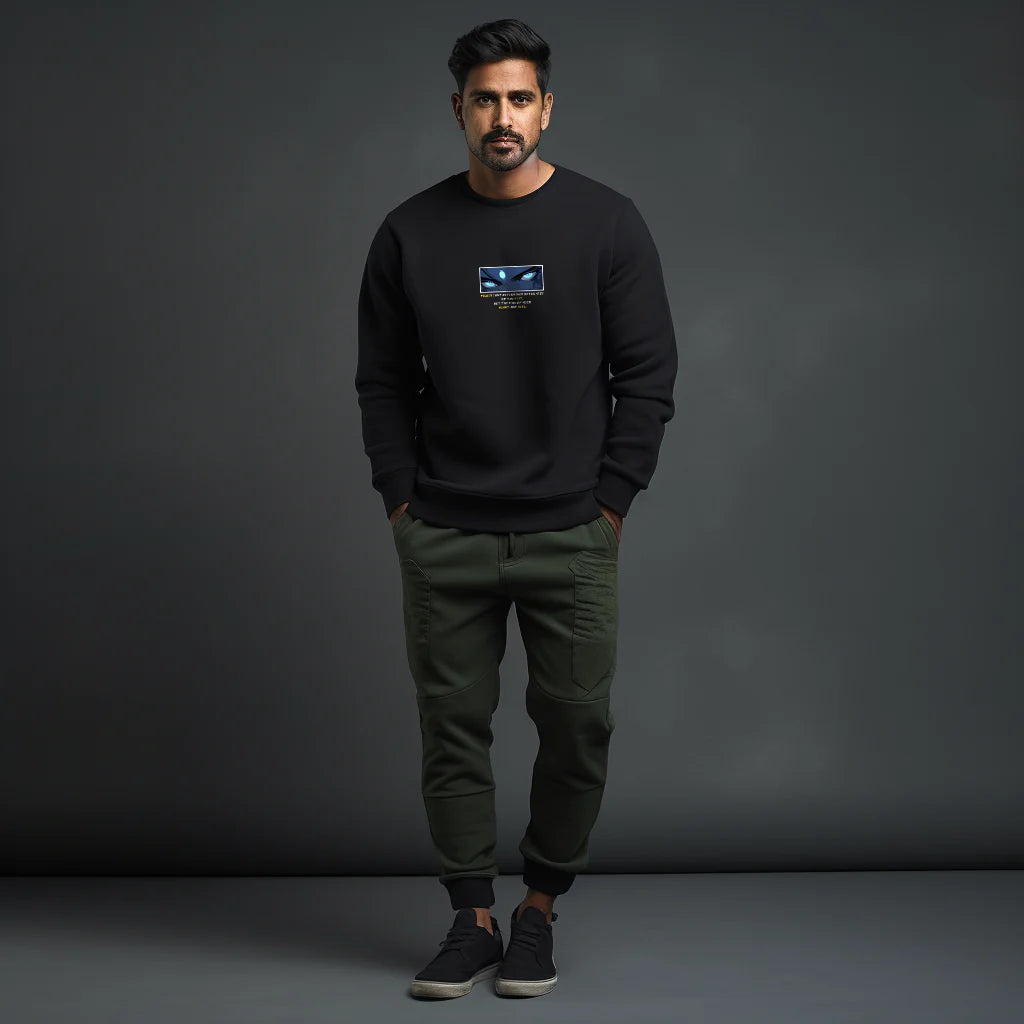 Shiva's Eyes Printed Sweatshirt for Men