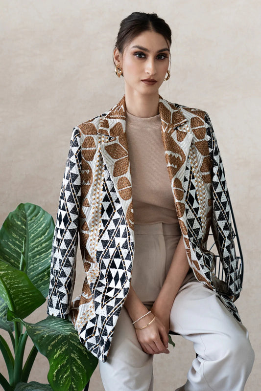 Mahogany Linen Blazer
