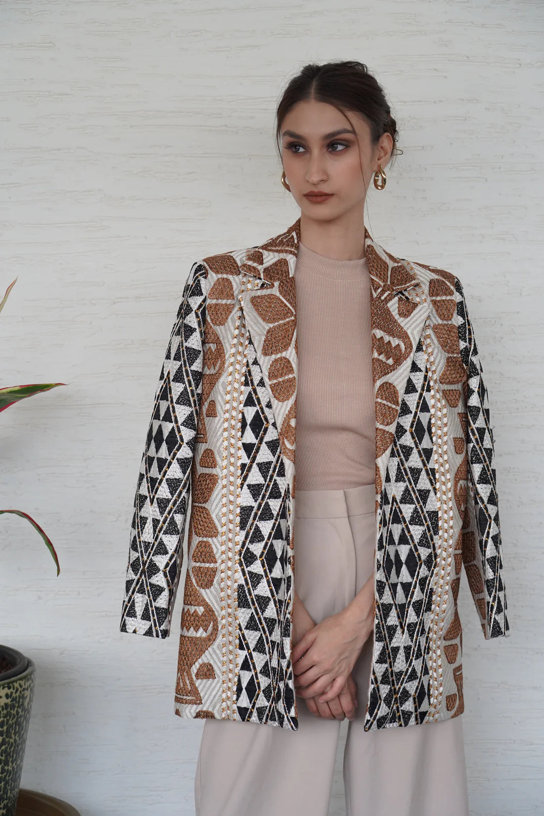 Mahogany Linen Blazer
