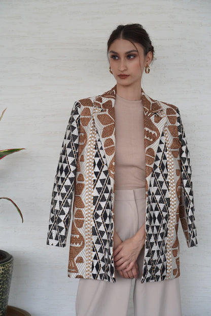 Mahogany Linen Blazer