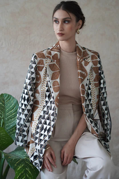 Mahogany Linen Blazer