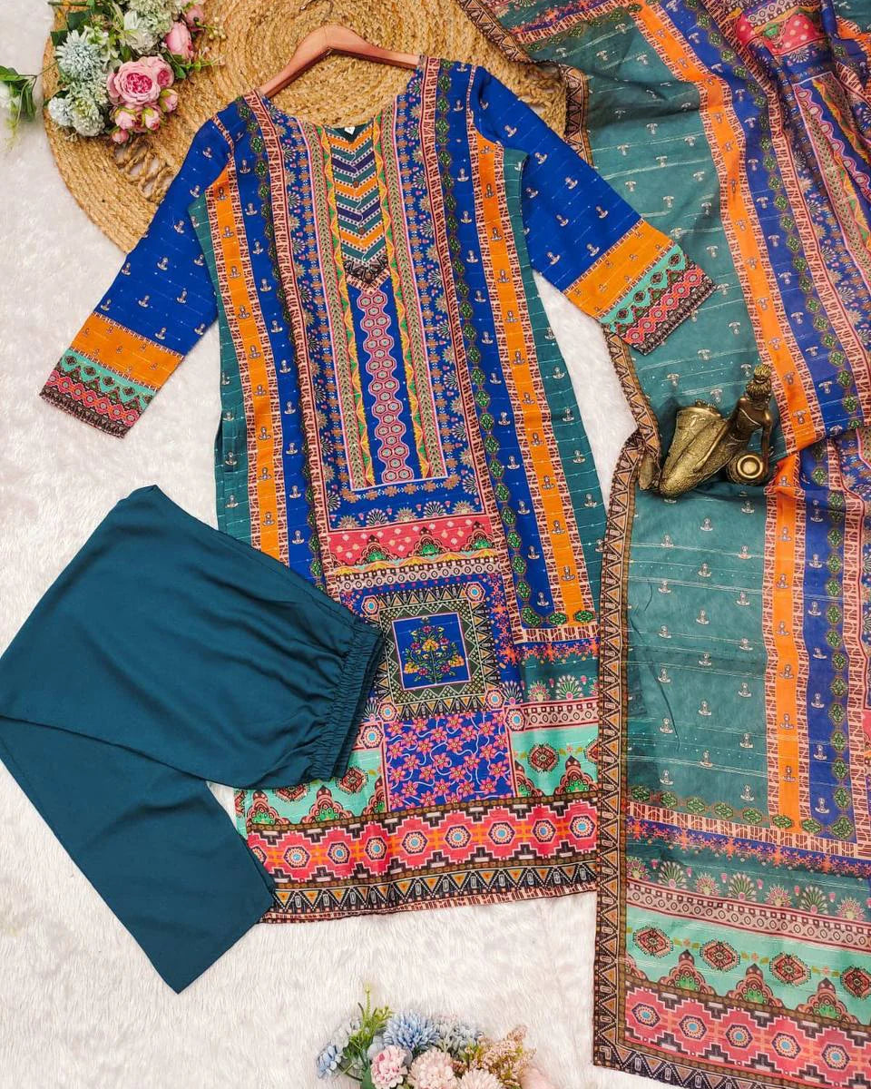 Masleen Sequence & Embroider Work Kurta set