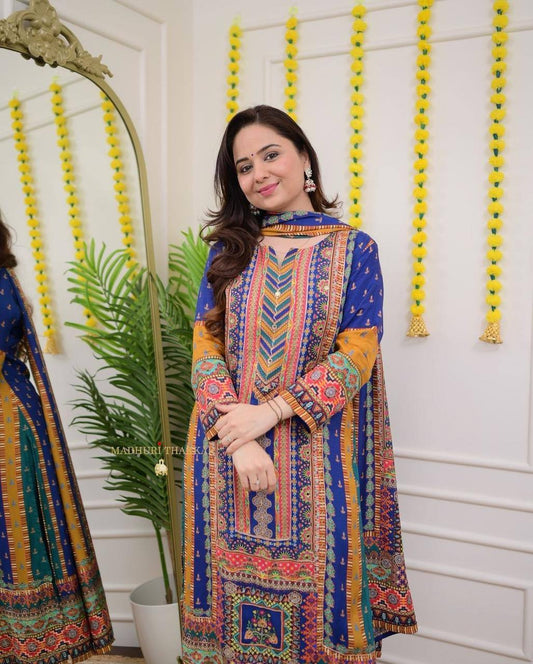 Masleen Sequence & Embroider Work Kurta set